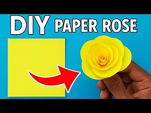 DIY Yellow Paper Rose 🌼 | Easy & Beautiful Paper Flower Tutorial