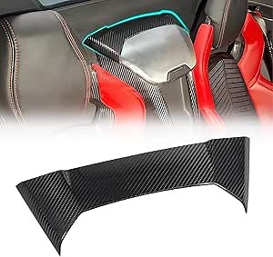 Rear Upper Speaker Cover Fit for Corvette C8 Convertible HTC 2020-2025 Carbon Fiber Interior Center Control Cover Waterfall Overlay