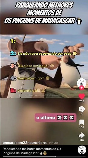 ranqueando melhores momentos os pinguins de Madagascar