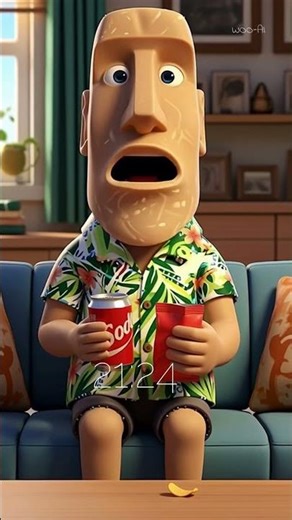 7 Quirky Daily Habits of a MOAI Statue 🗿 #animation #funny #relaxing