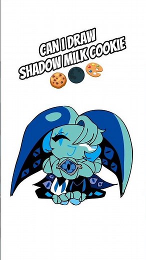 🍪🌑🎨 Drawing Shadow Milk Cookie | Dark Cookie Run Kingdom Art #Shorts