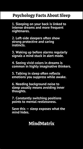 Psychology Facts About Sleep That Reveal Your Mind