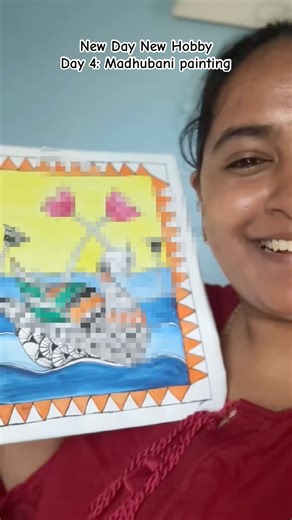 ise banaane mein mujhe 2 ghante lage#shorts#madhubani#painting#hobby#shortsfeed