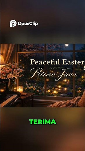 Easter Night Jazz Piano 🌸 Relaxing Cozy Spring Ambience #ambience #relax #cozynights