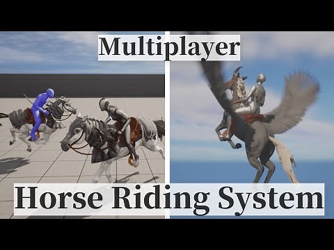 UE4 & UE5 Horse Riding System v1.4 Showcase (Multiplayer)