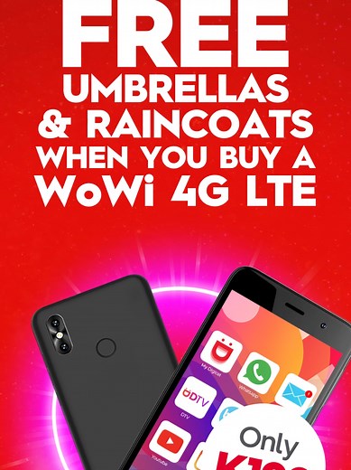 Free Umbrellas and Raincoats when you buy a WoWi 4G LTE Smartphone for K199 only. K210 worth of Free Bonus credits. 📲🌂 #DigicelPNG #WoWi4GLTESmartphoneOffer #DigicelBetterTogether