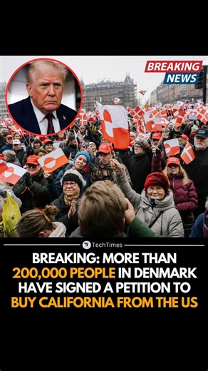 ASeel Red bus news on Instagram: "After renewed talks of buying Greenland, over 200,000 people have flipped the script — calling on Denmark to buy California instead. The petition hilariously suggests rebranding California as “New Denmark” and renaming Disneyland to “Hans Christian Andersenland.” Price tag? Just a casual $1 trillion 💸 What started as a joke is now a digital protest, highlighting growing diplomatic tension, trade threats, and the absurdity many see in treating sovereign nations 