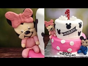 Minnie Mouse Cake | cake tutorial | Fondant Cake Decoration | Mickey mouse cake | birthday cake