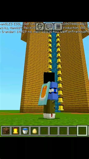 Minecraft Simple Elevator Build Hack Tutorial 😱 !? #minecraft #ytshorts #shorts