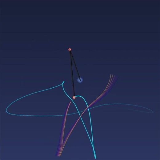 py5 Double Pendulum Simulation