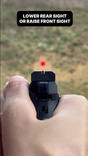 IRON SIGHTS: HOW TO ADJUST AIM. #sight #opensight #iron #aim #target #shot #aiming #pistol #reshoot