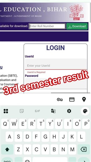 GOVERNMENT POLYTECHNIC COLLEGE DARBHANGA 3rd semester result civil engineering