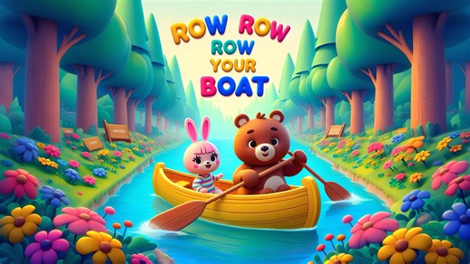 Row, Row, Row Your Boat 英文经典睡前童谣 幼儿启蒙早教儿歌