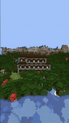 Minecraft Seed: Mushroom Island Spawn with TWO Woodland Mansions Nearby!