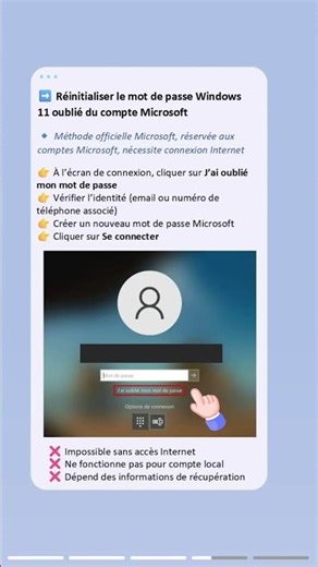 Comment réinitialiser le mot de passe oublié/perdu Windows 11