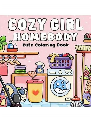 [Hot Selling] Cozy Girl Homebody Themed Illustrated Coloring Book, Independent Illustrations, Adult Stress Relief Toy, Thick Paper Painting Book, Relaxation, Anxiety Reduction, Emotional Release, Bold Relaxation Coloring Book - Suitable For Small Gifts, Friend's Holiday Leisure, Stationery & School Supplies, Perfect Gift For Girls, Wedding Season, Mother's Day | SHEIN