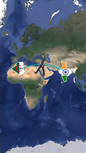 Can You Walk from India to Algeria? #shorts