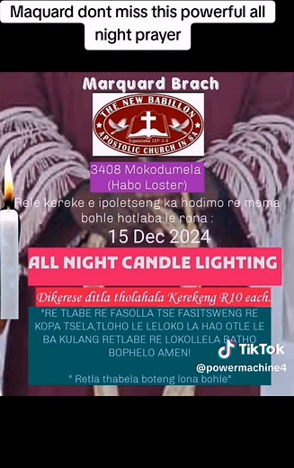 Miracle Service with Bishop Phofedi: All Night Prayer