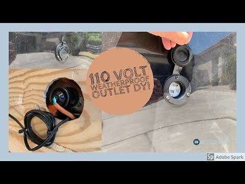 how to install a Trailer 110v input outlet for a battery tender