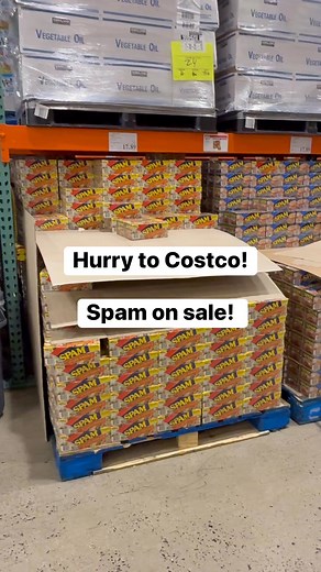 Spam on sale at Costco! How many cases would you grab at this price? I saw someone buying four! The Korean-style one is clearly the crowd favorite. Also grabbed guava juice — a local pantry staple — and chocolate milk… not local, but chocolate is life. #SPAM #guavajuice #LocalFavorites #Costco #chocolatelover | Sakura HI