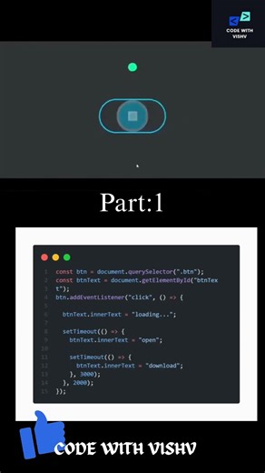 Create the SVG Download Button using JS #html #css #js #codewithvishv