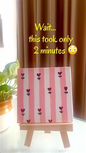 Pinterest-inspired mini canvas 💕#shorts #canvaspainting