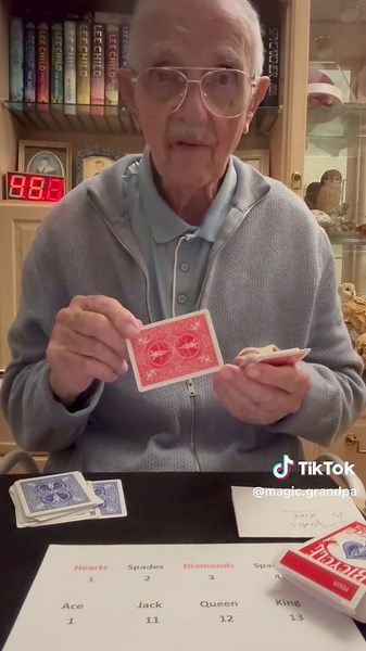 Magic Grandpa's Unique Card Trick with ASMR Elements
