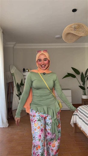 ‏Full outfit: @Nadah Hassan #fyp #hijabi #fitcheck #ootd #colorful