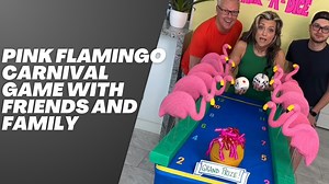 Pink Flamingo carnival game with friends and family