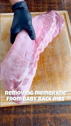 How to Remove the Membrane from Baby Back Ribs with only your hands! #bbq #babybackribs #bbqtips