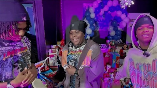 12-year-old rapper hosts gift giveaway for children in North Philly