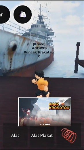 Aku Mencoba Mendaki Gunung Krakatau Yang Ada Di Roblox #shorts #short #feedshorts #roblox #beranda