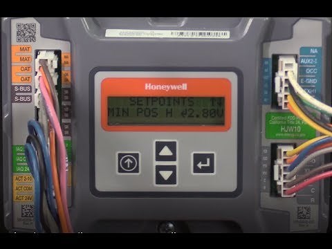 MicroMetl Economizer installation with Jade Controller on a Carrier Unit