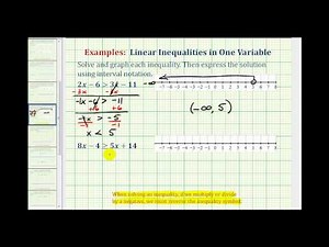 Ex: Solve a Multiple Step Linear Inequality (Variable Both Sides)