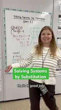 Solving systems by substitution! #iteachalgebra #math #mathematics #algebra #teacher