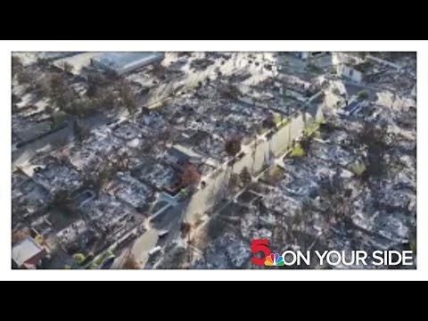 Drone footage: Los Angeles wildfire damage in Altadena