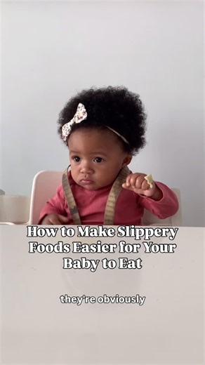 Solid Starts on Instagram: "The research tells us that self-feeding is safest. But if baby can’t grip the food, they won’t be able to successfully eat it. Try these tips to help make some of our favorite first foods like mango, kiwi, and avocado easier to enjoy. ⚠️ Before offering any type of ground nut to your baby, be sure that you have ruled out an allergy first."
