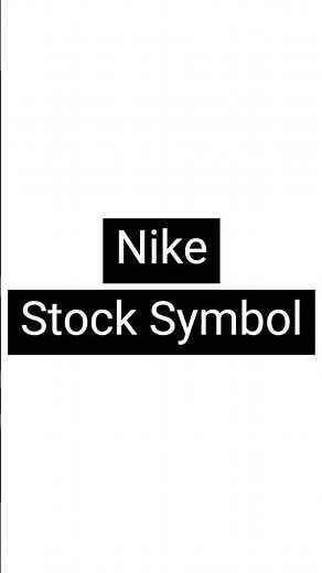 Nike Stock Symbol #nke #stocksandshares #ticker
