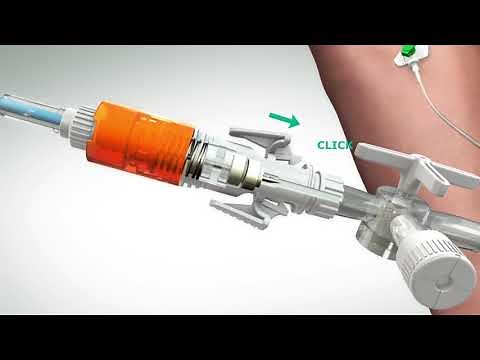 Chemfort® - Closed Administration using IV Safety Set Syringe Adaptor Lock and a Luer Lock Adaptor