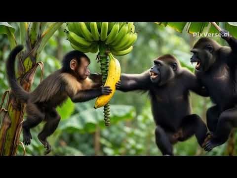 When Monkeys Go Crazy Over a Banana 😂”#youtubeshorts#money