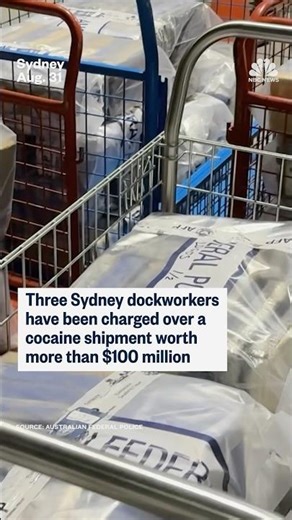 Three Sydney dockworkers were charged over a cocaine shipment worth more than $100 million