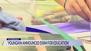 Virginia governor announces over $50 million for education