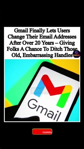 😂 📧 Gmail Finally Lets Users Change Their Email Address After 20+ Years #gmail #shorts #tech