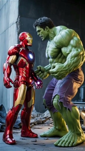 Hulk vs IronMan #hulk #ironman #shorts #3d #marvel #trending