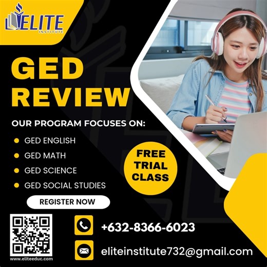 𝐔𝐧𝐥𝐨𝐜𝐤 𝐍𝐞𝐰 𝐎𝐩𝐩𝐨𝐫𝐭𝐮𝐧𝐢𝐭𝐢𝐞𝐬 𝐰𝐢𝐭𝐡 𝐘𝐨𝐮𝐫 𝐆𝐄𝐃! Earning your GED is a powerful step toward better job prospects, higher education, and personal growth. Our 𝐆𝐄𝐃 𝐑𝐞𝐯𝐢𝐞𝐰 𝐏𝐫𝐨𝐠𝐫𝐚𝐦 prepares you thoroughly with focused lessons on all required subjects and practical strategies for success. Join a community of motivated learners and receive the guidance you need to pass your GED exam confidently. Start your journey toward a brighter future today! Enroll now by cal