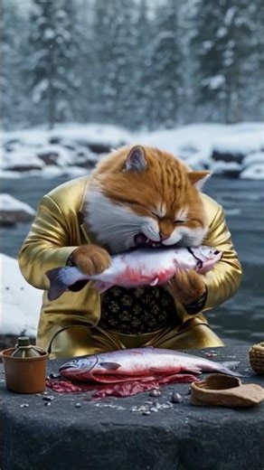 fish 🐟 cat yammy 😺 #3danimation #animated #cartoon #cartoons