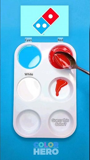 Satisfying Dominos Color Mixing! #colormixing #asmr #mixedcolors #paintmixing