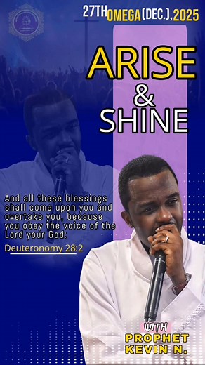 ARISE & SHINE with Prophet Kevin Today, the blessing of God will come upon you and overtake you, in the name of Jesus Christ. 📖 Deutoronomy 28:2 | Prophet Kevin OnLine