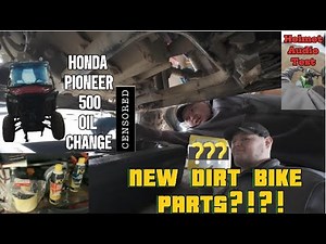 How to Change Oil Honda Pioneer 500//New Dirt Bike Parts?!
