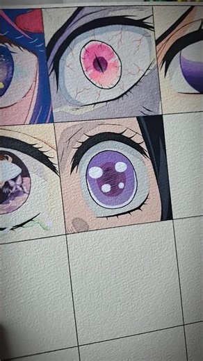 drawing kanae's eyes 💜👀 || drawing anime eyes collection #kimetsunoyaiba